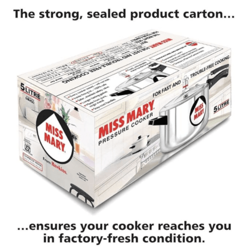 Hawkins Miss Mary Pressure Cooker, 5 Litre, Silver (MM50) - Image 2